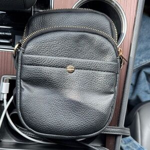 Mali + Lili Black Leather Crossbody Bag